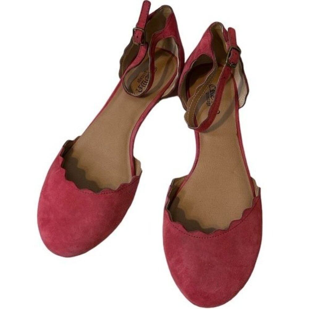 CROWN VINTAGE Chantel Nubuck Mary Jane Suede Sandal pink Size 7.5